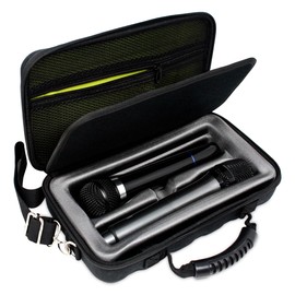LOUDmouth Dual Wireless Microphone Case | Hard Shell Travel EVA Storage Box for Two Wireless Mics | Hardshell Carrying Case | CASE ONLY | 12.5" x 7" x 3.25"