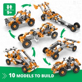 Engino STEM Toys, Technology of Machines- How Cars Work, Construction Toys for Kids 9+, Educational Toys, Gifts for Boys & Girls (10 Model Options)