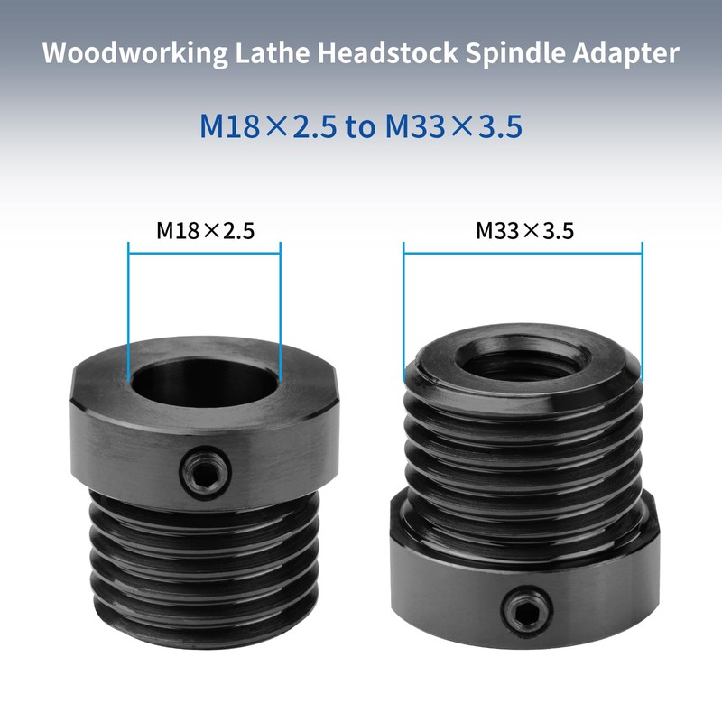 DEEFIINE Woodworking Spindle Adapter Converts M18 x 2.5mm to M33
