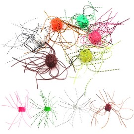 10PCS Fishing Lure Kit, Dice Shaped Soft Fishing Bait PVC Lure Slow Sinking Flexible Bass Lures for Catfish and Perch Bait Lures for Freshwater