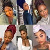 African Scarfs for Women Head Wraps Stretch Turban Jersey for