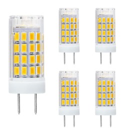 DIILSWX G4 Led Bulb 12V 3W : No Flicker JC Bi-Pin Base Light Bulbs with No Dimmable T3 Halogen Bulb Replacement for Caravans & Cabinets & Chandeliers (5 pcs 6000K White)