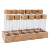 Coffee Bean Storage Tube Glass Coffee Bean Cellar with Wooden