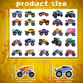 Gersoniel 500 Pcs Truck Stickers Transportation Car for Kids Boys Construction Toddler Teens Art Toys Crafts with Trucks (Truck)
