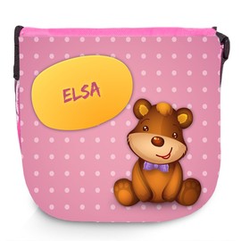 Shoulder Bag with name Elsa and a cute bear design shoulder bag for girls