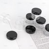 AUEAR, 20 Pack Round Clear Jars with Black Lids 20G