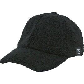 Women's Cap Brim Hat Winter Boa Warm Plain Simple Stylish With Tags Black