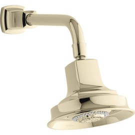 KOHLER 16245-AF Margaux 2.5 GPM Multifunction Wall-Mount Showerhead, Vibrant French Gold