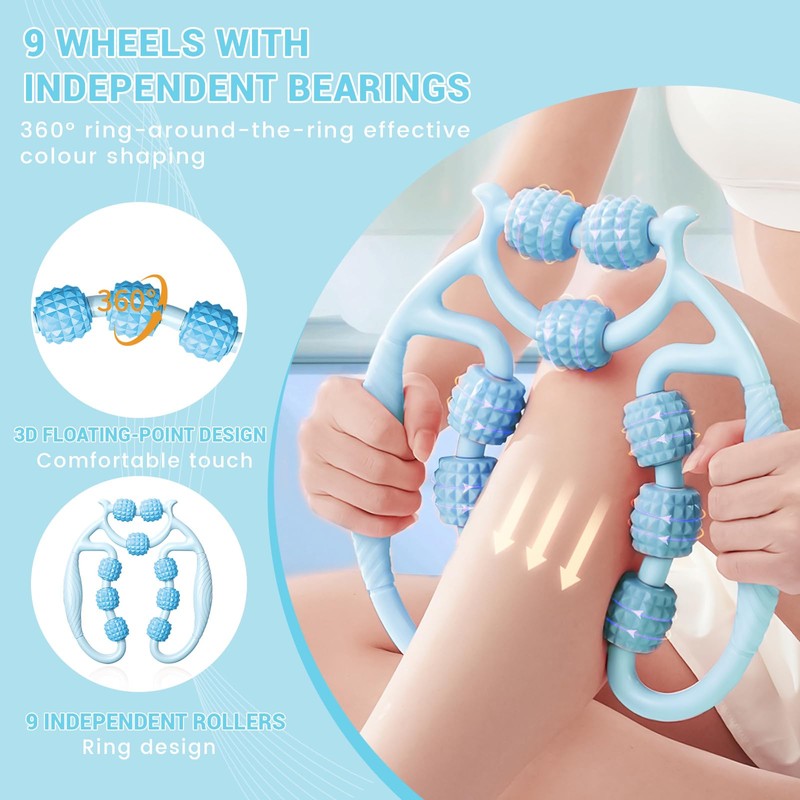 HYran Massage Roller, Massage Roller Legs, Massage Roller with Handle