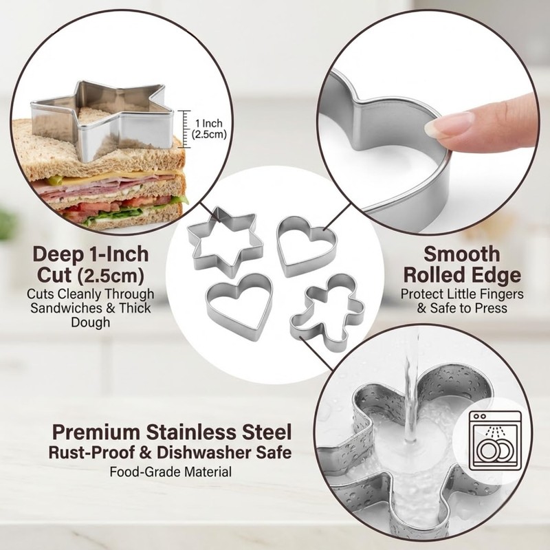 LUBTOSMN Large Number Cookie Cutter Set with Word-10 Piece-Diswasher Safe-#1#2#3#4#5#6#7#8#9#10