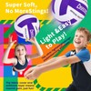 Asgzed Soft Light Volleyball-Soft&Quiet Fabric Indoor Volleyball Lightweight for Kids