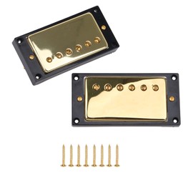 Yibuy Gold Double Coil Sealed Humbucker Pickup Set for Electric Guitar