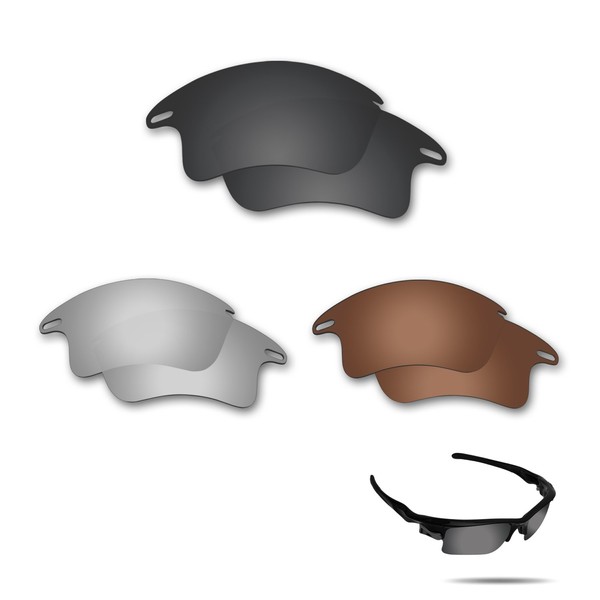 Fiskr Polarized Lenses Replacement for Oakley Fast Jacket XL(OO9156) Sunglasses