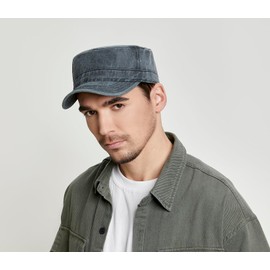 YAMEE Military Cap Unisex - Classic Vintage Army Baseball Cap for Men and Women, Adjustable, Sun Protection, Made of Denim and Cotton