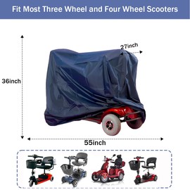 Mobility Scooter Cover Waterproof Outdoor 140x69x92cm - Ultimate Rain, UV, Wind Protection Waterproof Mobility Scooters accessories Wheelchair cover Machine Washable