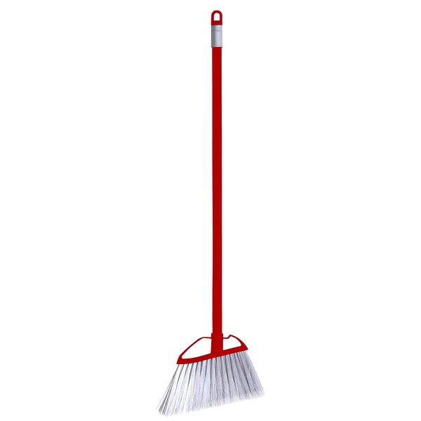 Nippon Clintec Ka: z Clean Hoki Short Type for Floors, Red, Width 9.4 inches (24 cm), Total Length 33.9 inches (86 cm), Indoor and Outdoor Sparking Synthetic Fiber, Cleaning Fine Garbage and Dust