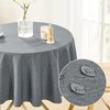 Deconovo Faux Linen Wipable Tablecloth, Table Protector for Party, Garden