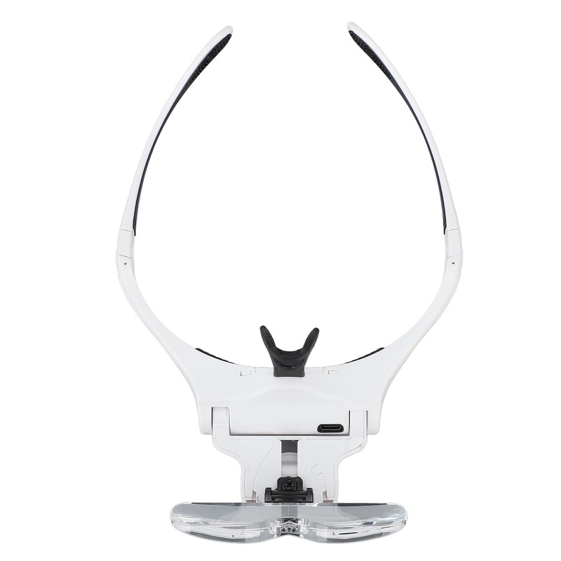 Rechargeable Headband Magnifier Hands Free Head Magnifying Glasses with 4