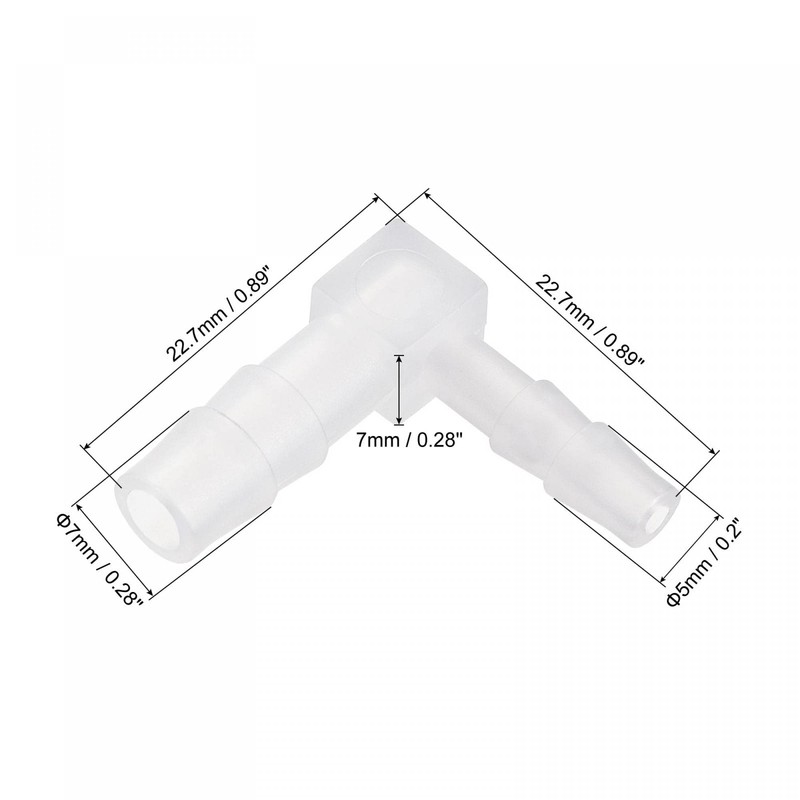 sourcing map Hose Connector 5 mm to 7 mm Diameter