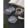 Mr. Stone Creations Grey Agate Coasters – Set of 4
