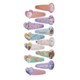 Townley Girl The Secret Life of Pets Beautiful Hair Clip Set, Variety of Colors, 12 pack of barrettes