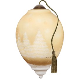 Ne’Qwa Art by Precious Moments Down Through The Chimney Hazel Lincoln Hand-Painted Blown Glass Ornament, Holiday Décor, Christmas Tree