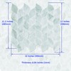 Tilingview 10 Pcs Green Leaf Shape Peel and Stick for
