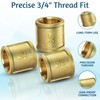 PipeSan Brass Sleeve Fitting 3/4 Inch, 3 Pieces 3/4 Inch