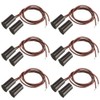 Gebildet 6pcs Brown Built-in Security Contact Sensor for Window, Gate,