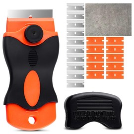 RZMZBY RZMZBY Ceramic Hob Scraper with 20 Blades, Premium Ceramic Hob Scraper, Bring a Cleaning Cloth. Hob Scraper for Hob, Oven, Glass Ceramic