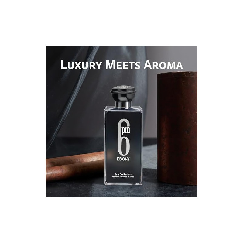 AFLUXE Men’s Cologne 6PM Ebony Original Natural Spray Eau De