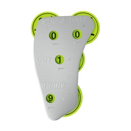Great Call Athletics Baseball Umpire Count Indicator | Pro 4 Wheel Call Balls Strikes Outs Innings Dial Steel Optic Green, BSB-400