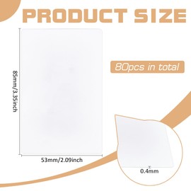 FINGERINSPIRE Pack of 80 Blank Sublimation Cards 8.5 x 5.3 cm Sublimation Business Cards Made of Metal Double-Sided Business Cards for Inkjet Printers Aluminium Printable Business Card Blanks