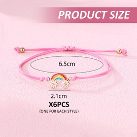 TYFGRT Pack of 6 Colourful Woven Bracelets, Multiple Design Options, Classic Woven Style, Suitable for Daily Use, Soft and Comfortable, Suitable