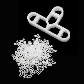 100 Pcs Paving Slab Spacers - 10mm Tile Spacers, T-Shape Plastic Hollow Tile Spacers for DIY Paving, Tiling Walls, Gardens Slabs - Removable Tile Spacers - White Cross Spacer Tiles