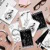 JOINFANXIN 8 Pcs Musical Note Mini Spiral Notebook, Black and