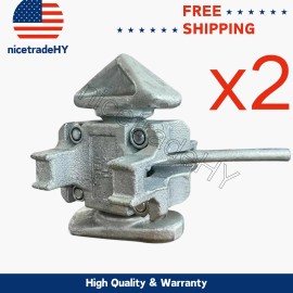 LHWL 2pcs Sea Rail Shipping Container Manual Twist Lock Handlocking