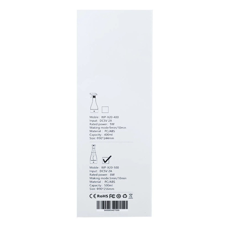 Wophone Portable Detergent Maker Spray Generator 500ml/17oz Sodium Hypochlorite Machine