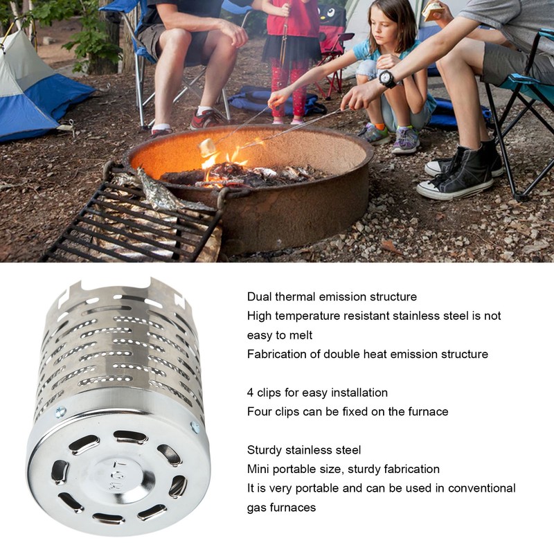 Camping Mini Heater Cover Portable Stainless Steel Camping Tent Heating