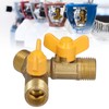Hapivida 3 Way Fuel Gas Y Shaped Ball Valve G1/2