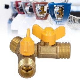 Hapivida 3 Way Fuel Gas Y Shaped Ball Valve G1/2 Male Thread Switch Fitting Brass Material 172g / 6.1oz Easy to Install and Use
