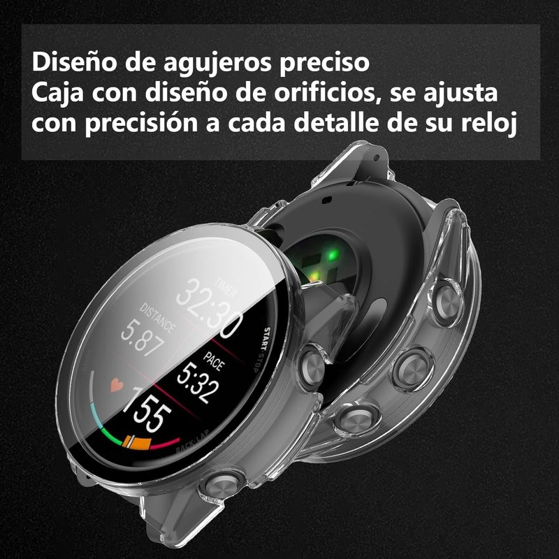 QWYJ Funda para Garmin Forerunner 570 42mm Case Carcasa PC