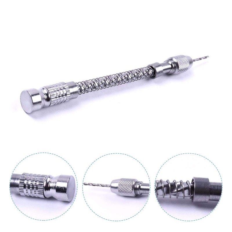 Saipor Mini Hand Drill Set Pin Vise + 20 Pieces