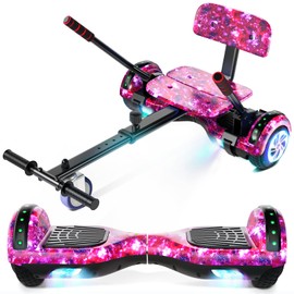 Scooter Seat Attachment, Scooter with Go Kart for Kids Boys Girls Adults, LED Lights, Bluetooth(Include Go-Kart)