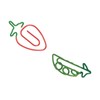 100pcs Metallic Paper Clips Strawberry Pea Shape Antislip Anti Rust