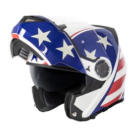 VCAN VX28 Full Face Modular Flip-Up Motorcycle Helmet ECE & DOT Approved, Coolmax Cheek Pad & OTG Ready