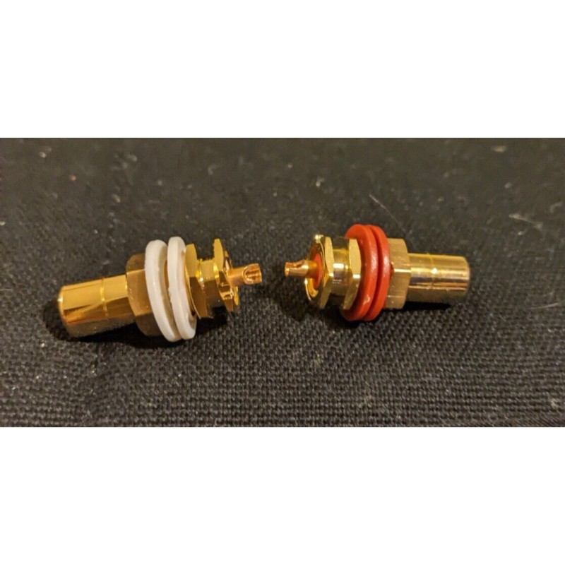 CMC 4pcs High End RCA Socket Jack Solid Brass Gold