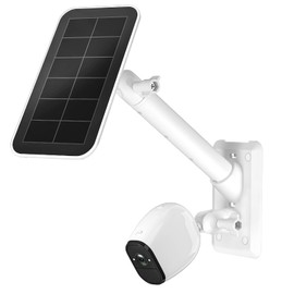 HOLACA 2 in 1 Bracket for Arlo Solar Panel/Arlo Pro 3/Arlo Ultra1&2/Arlo Essential/Arlo Pro 4/eufyCam Outdoor Accessories for Arlo Pro 4 and Arlo Solar Panel (White 1 Pack)