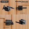Black Heavy Duty Double Side Gate Latch for Wooden Fence,