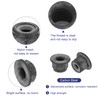 sourcing map M6x1mm Flange Nylon Insert Lock Nuts, 50Pcs Carbon